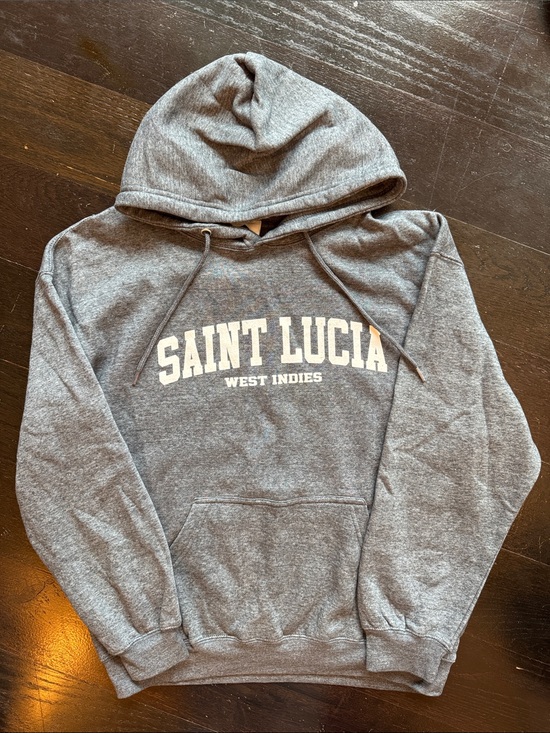 Homespun Tops - Saint Lucia Heather Gray Hoodie - Women's Pullover Sweatshirt